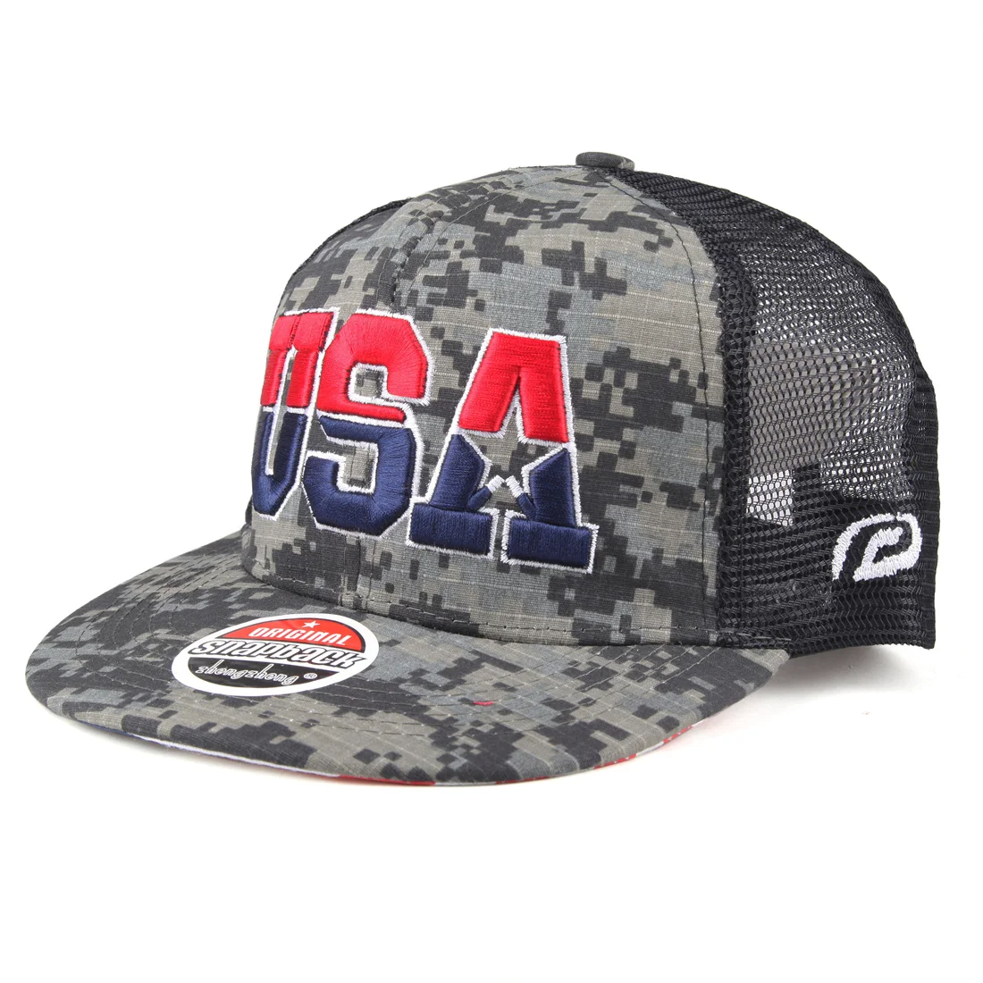 Xthree New Summer Unisex Camouflage Baseball Caps For Men USA Flag Cap Mesh Casual Casquette Snapback Hat Bone