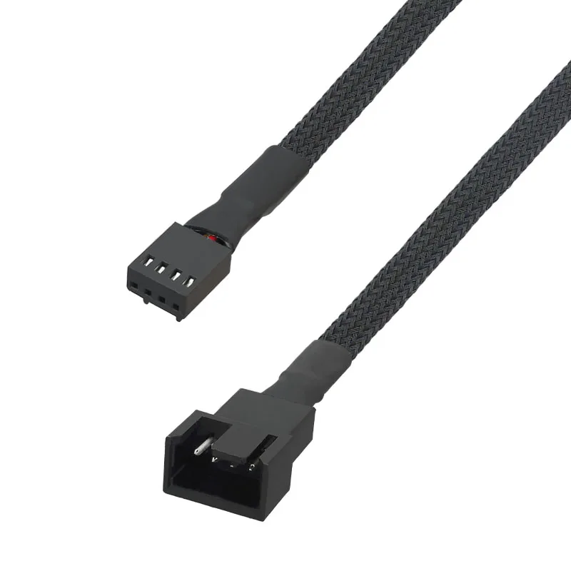 1 To 1 Ways Splitter Black Sleeved 26/40cm Extension Cable Connector 4Pin PWM Extension Cables 4 Pin Pwm Fan Cable