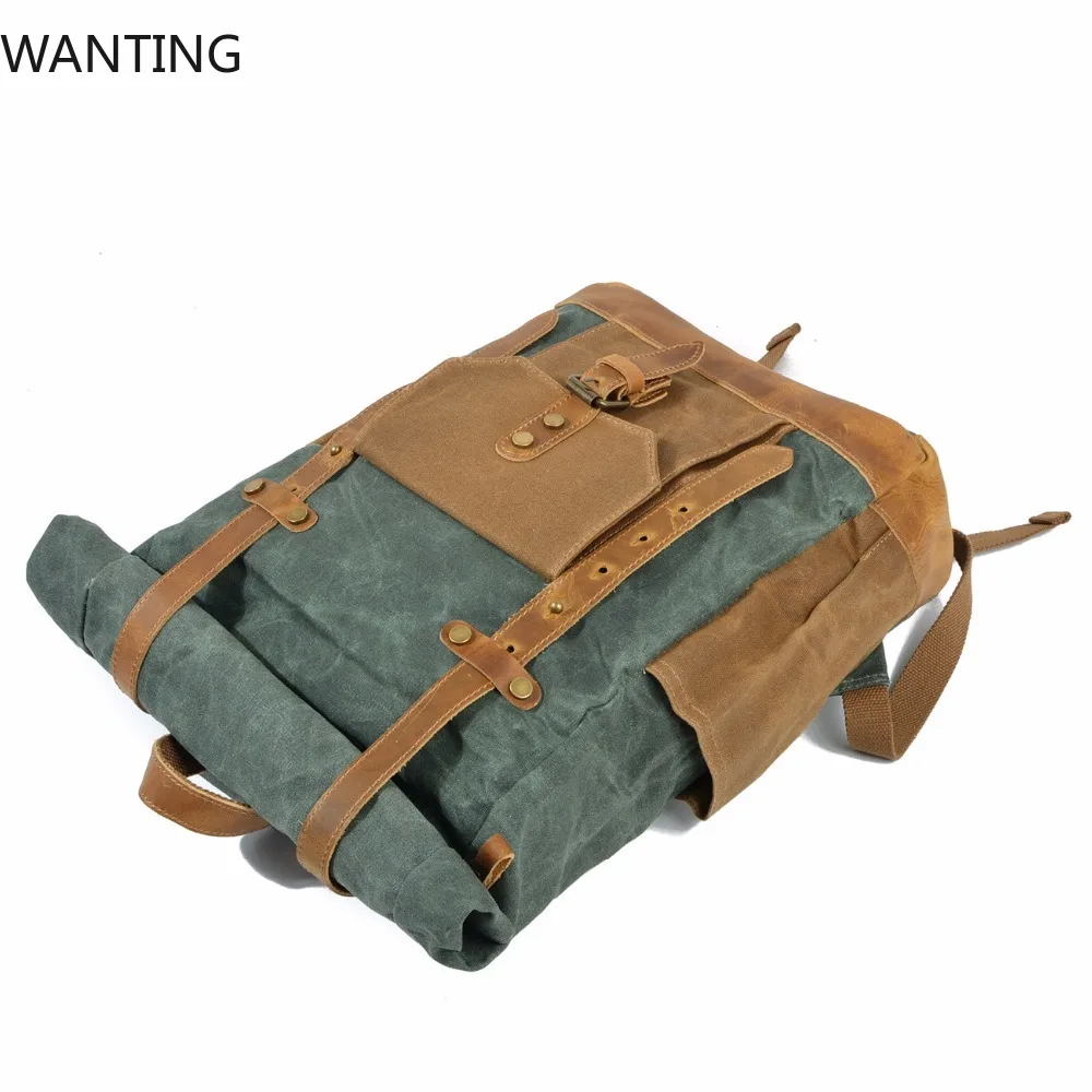 جديد مشمع حقيبة من القماش للرجال حقيبة مدرسية كمبيوتر محمول حقيبة ظهر كلاسيكية المرأة حقيبة الظهر الذكور على ظهره Mochila الأنثوية 2020 #5