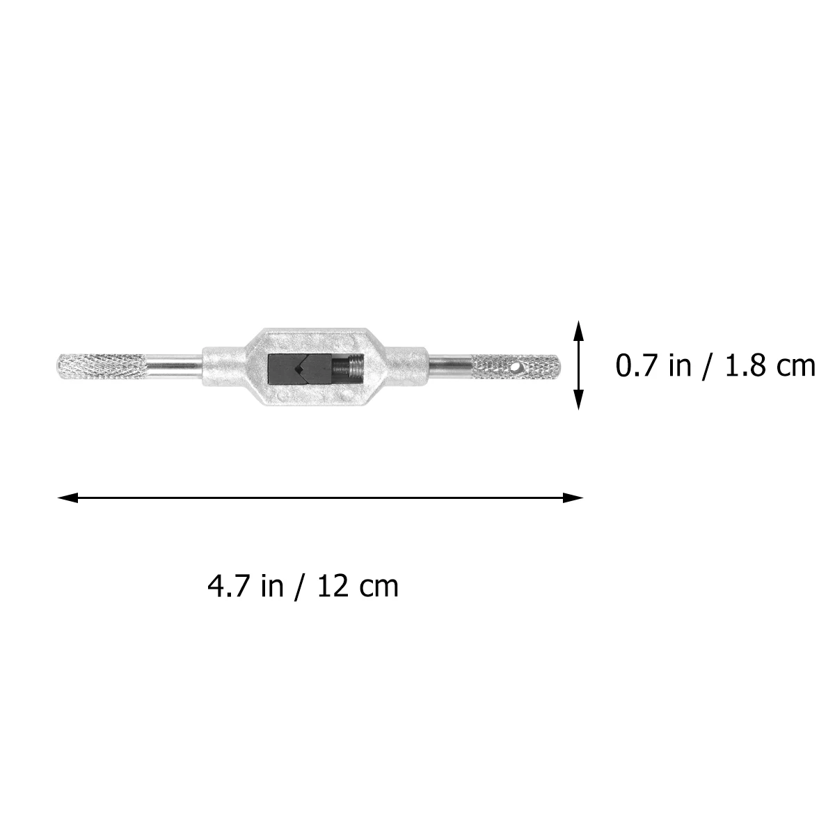 

Adjustable Hand Tap Wrench M1-M8 Zinc Alloy Durable Wear Resistant Silver Knurled Handle Comfort Grip Tapping Tool For