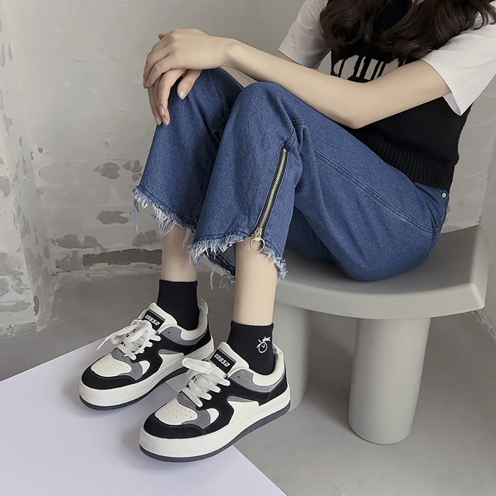 5Pairs Women's Cute Short Socks Cartoon New Black And White Socks Women's Short Socks Korean Edition Ins Trendy Women's Socks.