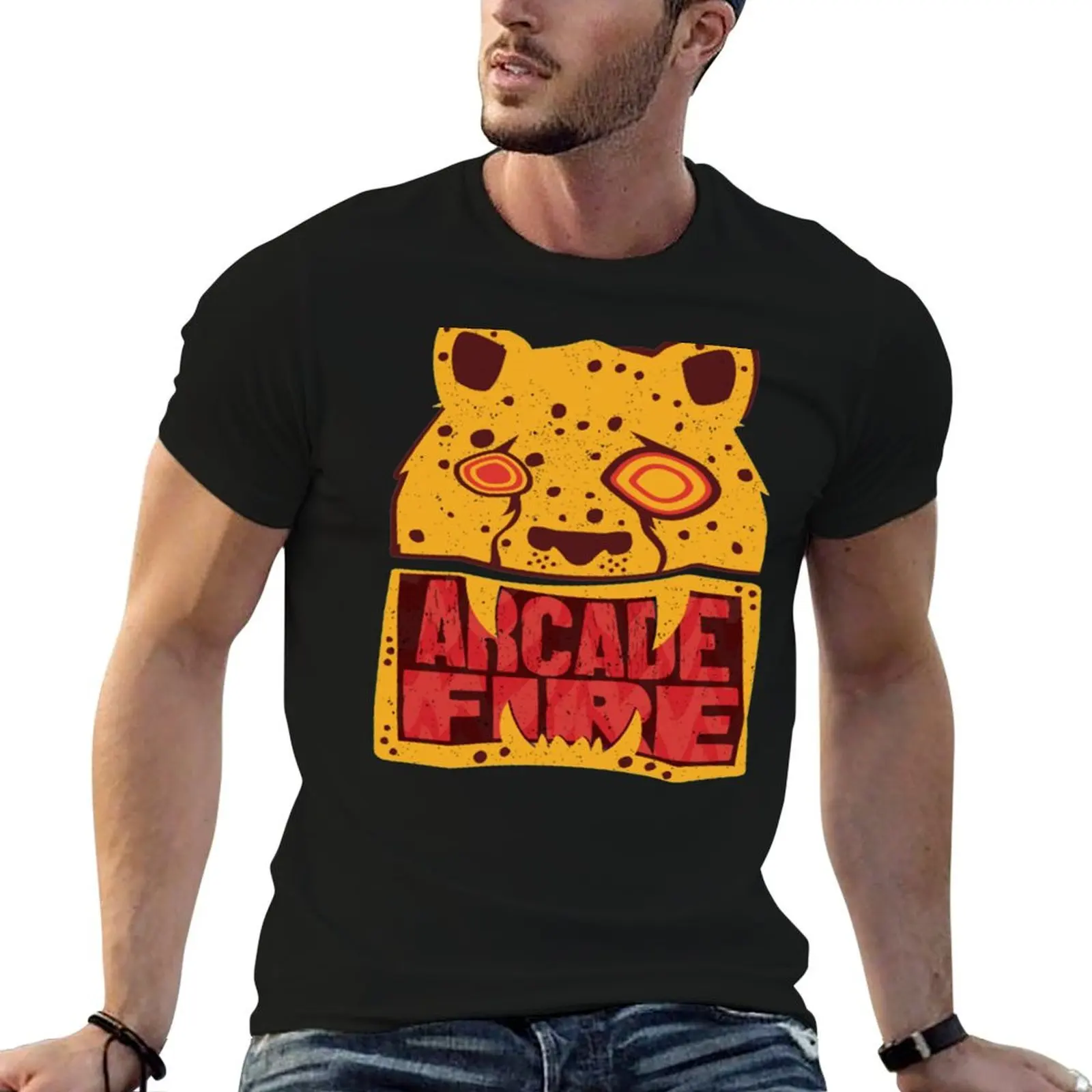 Arcade Fire Psychedelic Arcade Fire T-Shirt man t shirts for men t shirts for man cotton funny t shirt man plain T-shirt