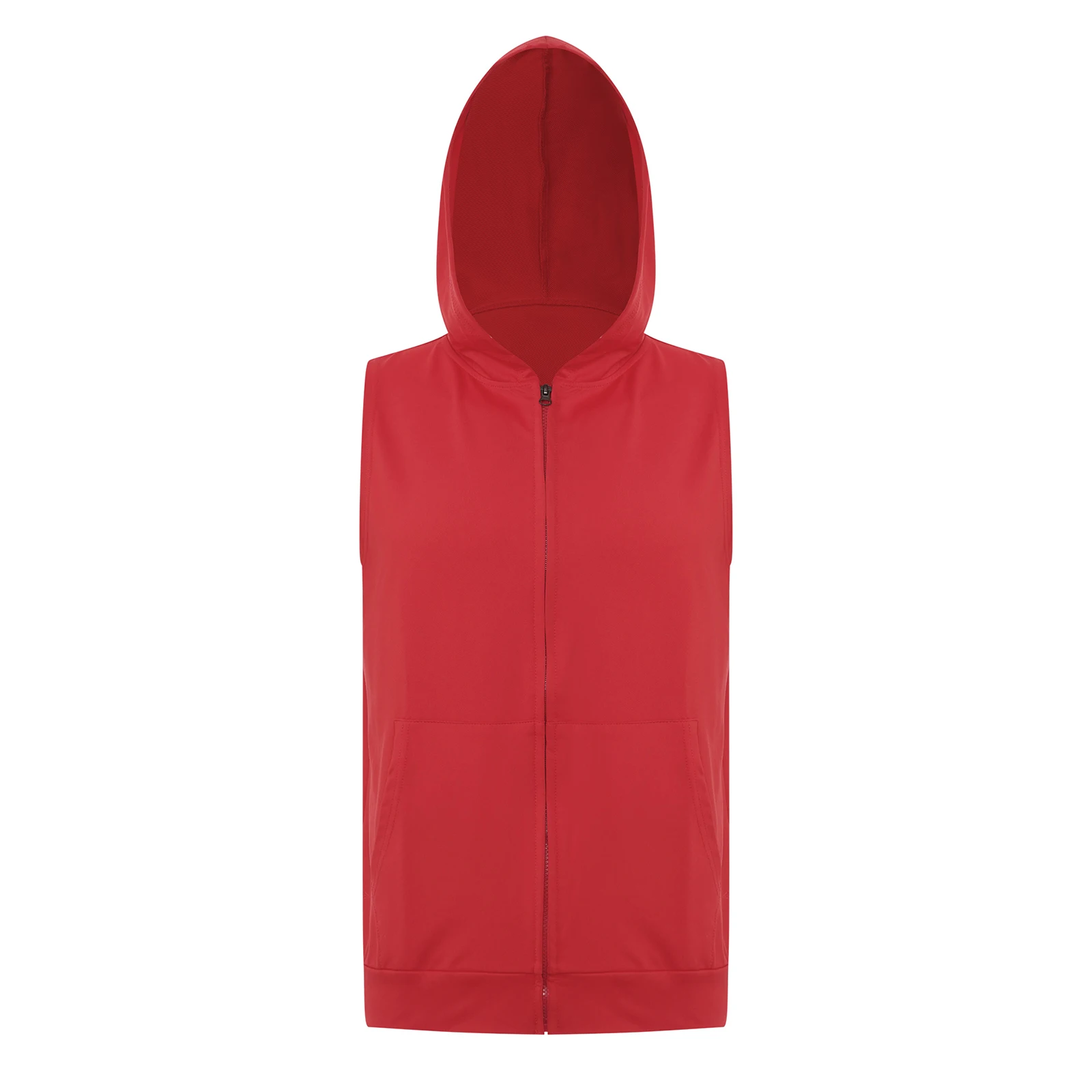 

Sports Hooded for Mens Zipper Tank Top Sleeveless Hoodie with Pockets Male Yoga Gym Fitness Workout Basketball Cycling Costumes