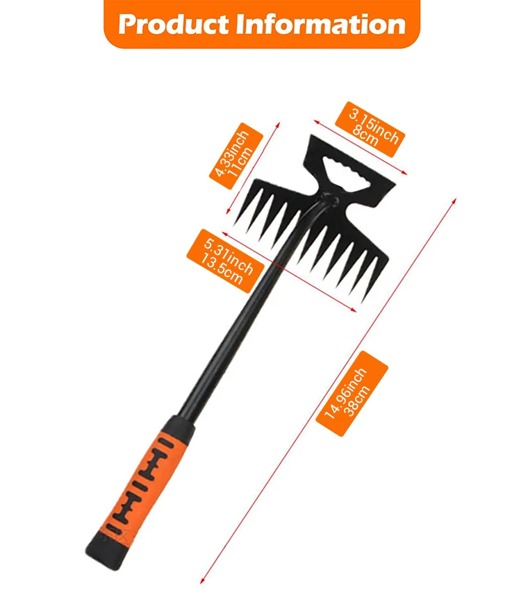 2 IN 1 Manual Weed Remover Tool Grass Rooting Loose Soil Hand Weeding Removal Puller Garden Shovel Gardening Tool