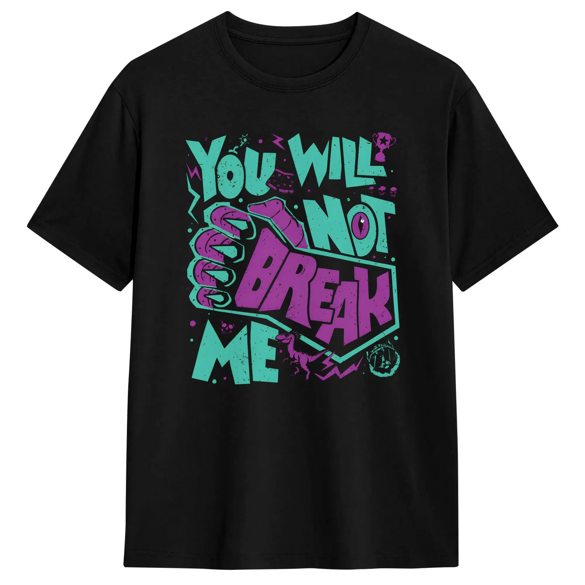 Du wirst mich nicht brechen T-Shirt Sommer Dungeon Crawler Carl Freizeit T-Shirts Herren 100% Baumwolle O-Ausschnitt Übergrößen Kleidung Kurzarm