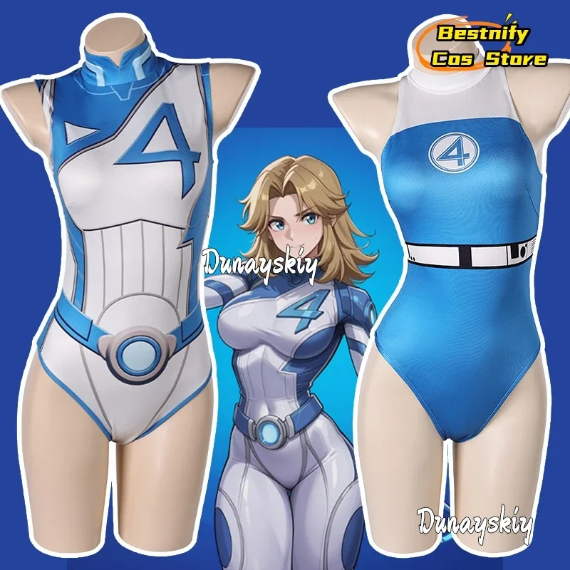 CosplayGame Rivals スーザン・ストーム コスプレ 水着 コスチューム xs-2xl 全身タイツ ボディスーツ スーツ アニメ/ビーチパーティー 女性用 ロールプレイング ジャンプ