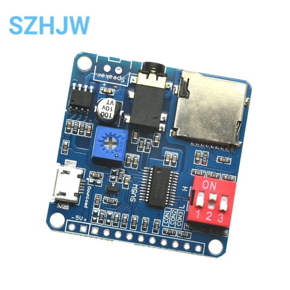 Voice Playback Module Board MP3 Music Player 5W MP3 Playback Serial Control SD/TF Card DY-SV5W