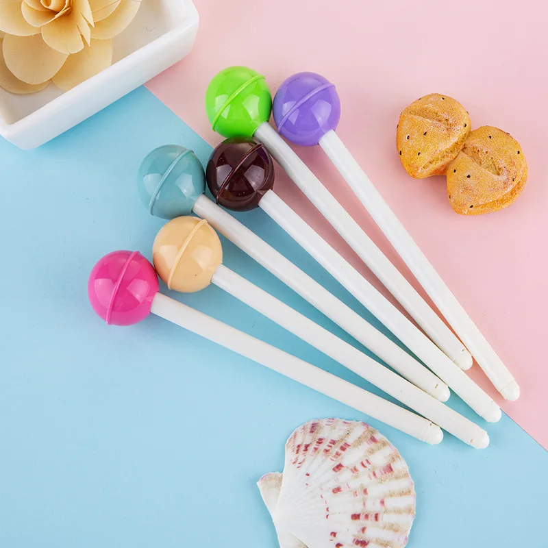 

20/60 Pcs Creative Lollipop Neutral Pens Set Cute Student Stationery Cartoon Water-based Pen Kawaii Office Supplies