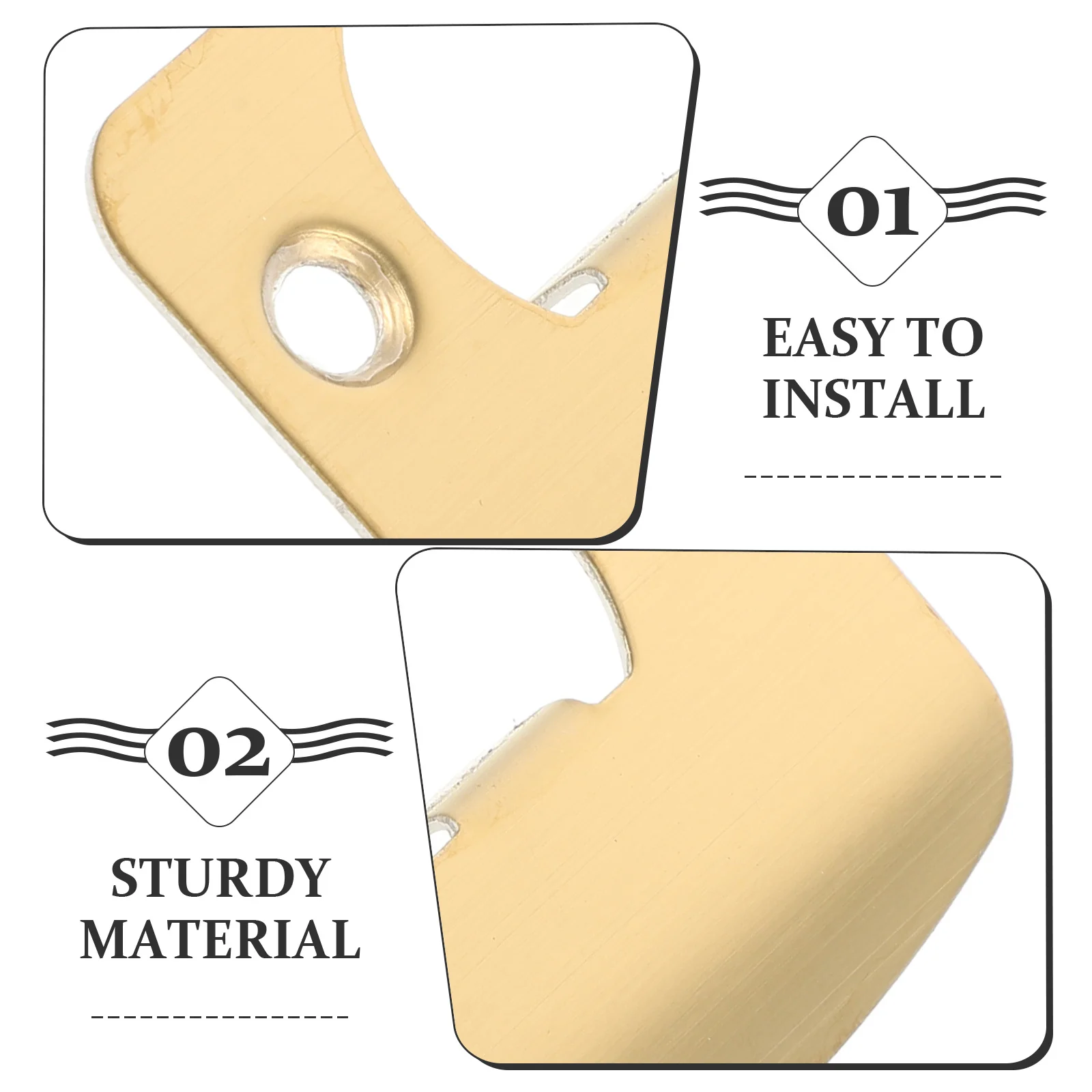 

2pcs Door Strike Plate Metal Reinforcement Plate For Exterior Interior Doors Deadbolt Cover Hole Filler Durable Finish