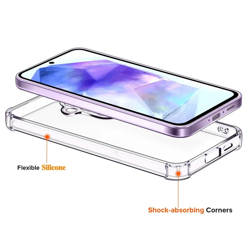 Silicone Case for Samsung Galaxy A55 5G Soft Shockproof Clear Phone Cases Samsung A 55 Cover A55 5G Samsung Galaxy A55 Case