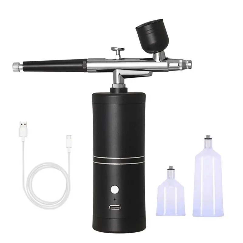 DT19-New Airbrush KIT Cordless Rechargeable Compressor Airbrush Set, Automatically Handles Model Painting, Nails, Makeup