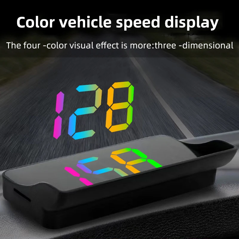 

New Color HUD Projector for Cars - Shows Real-Time Speed, Digital Clock & Clear Compass with Vibrant HD Display