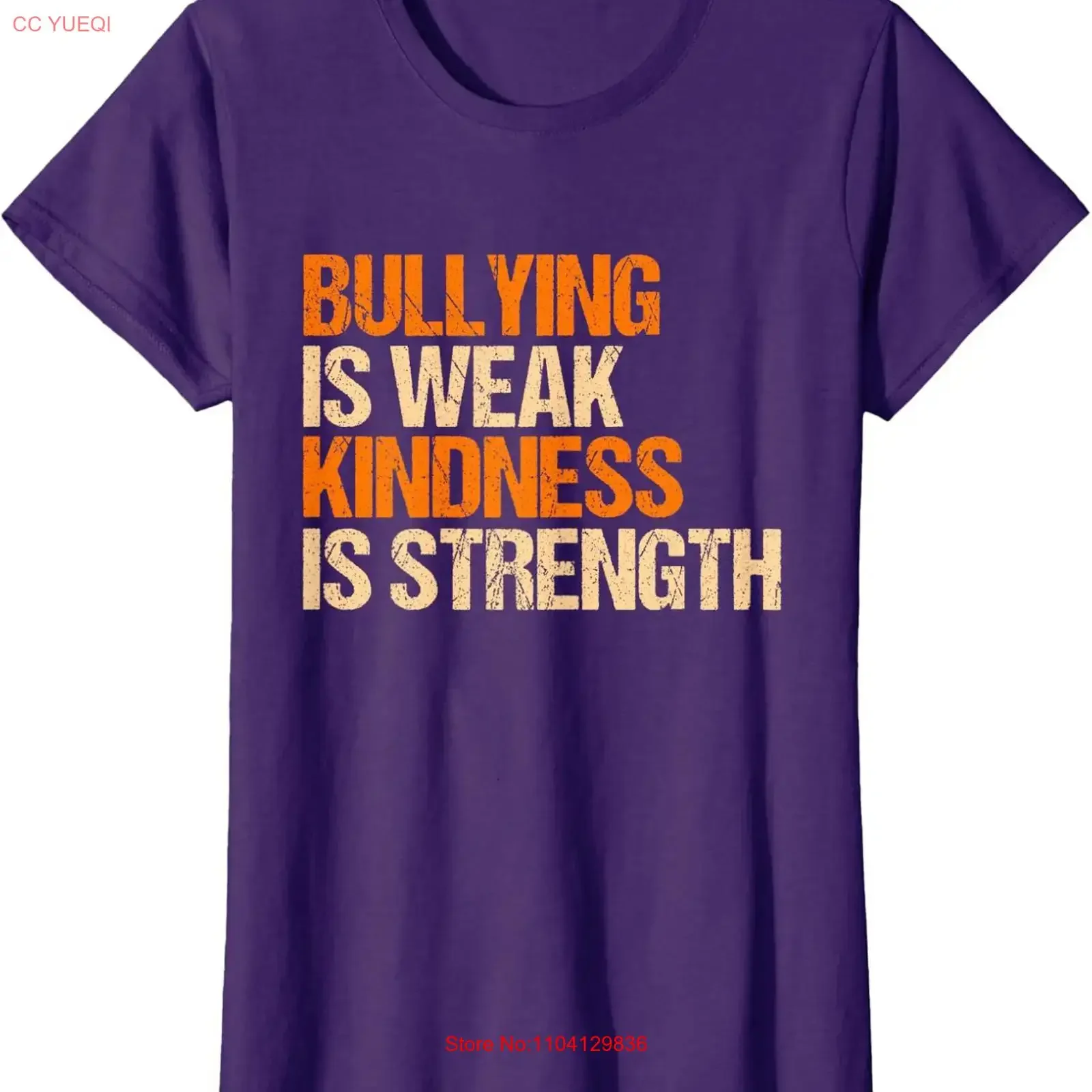 Anti Bullying Awareness Month Prevention Ladies' Crewneck T Shirt vintage Washed Comfortable Top For Everyday Wear homme Casual