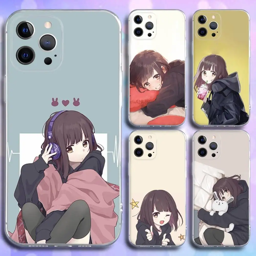 

M-Menhera C-Chan Phone Case For iPhone 16e,16,15,14,13,12,11 Plus,Pro,Max,XR,XS,X,Plus,SE,Mini Transparent Soft Cover