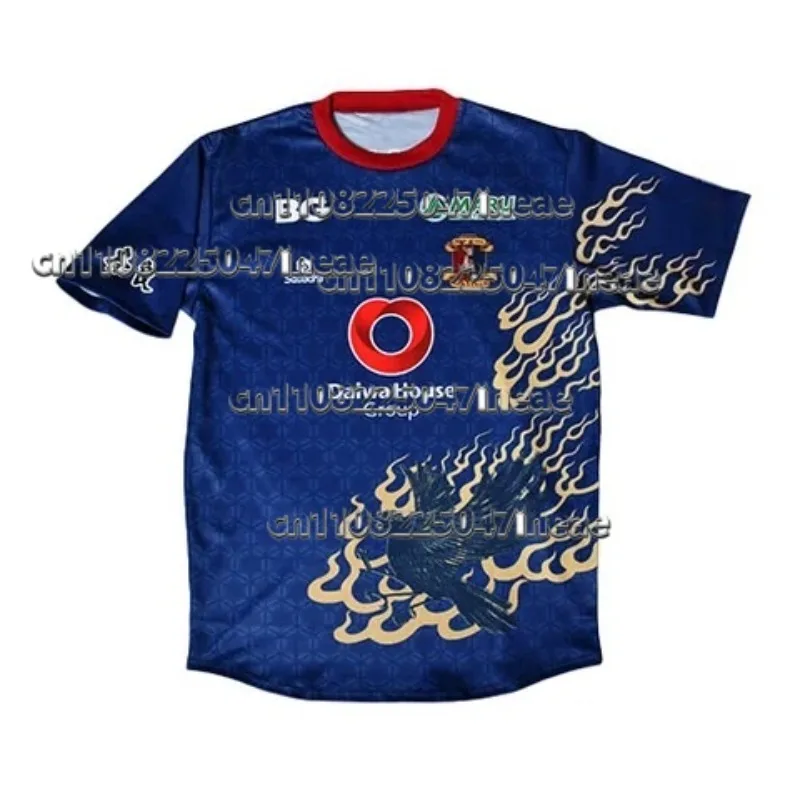 

Модный футбольный трикотаж в японском стиле с пламенным узором и 3D принтом, повседневная футболка с короткими рукавами для фанатов/повседневная уличная спортивная футболка