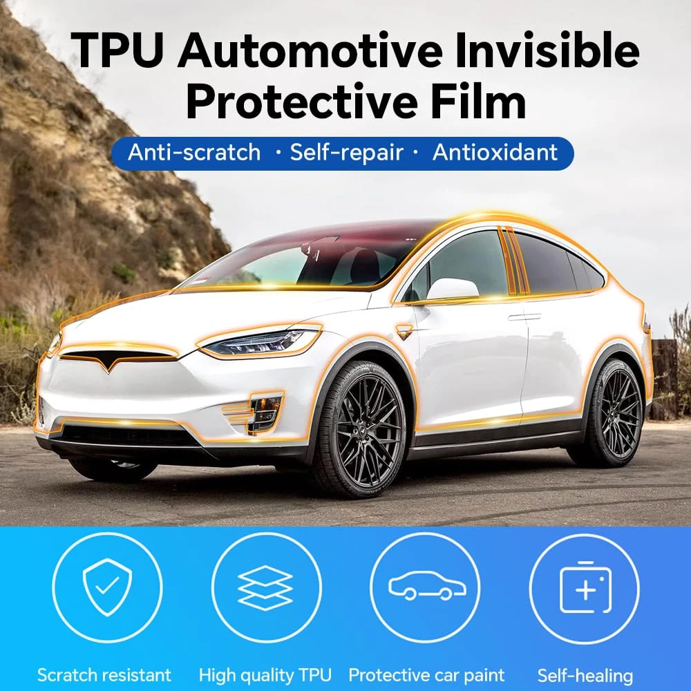 

For Tesla Model X 2016-2021 TPU Bumper Pre-cut PPF Matte And Clear Paint Protective Film Custom Anti Scratch Self Healing Shield