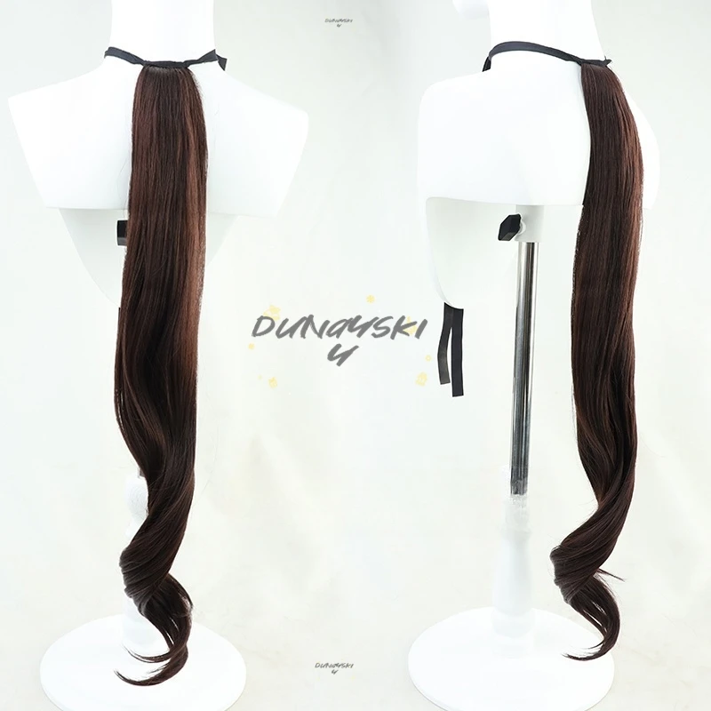 Air Groove Cosplay Wig for Uma Musume Pretty Derby Heat Resistant Synthetic Hair Tail Ear Game Roleplay Party Costume Prop