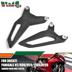 New For Ducati Panigale V2 899 1199 1299 959 Carbon Fiber Heel Guards Motorcycle Modified Parts Heel Plates Foot Guard Protector