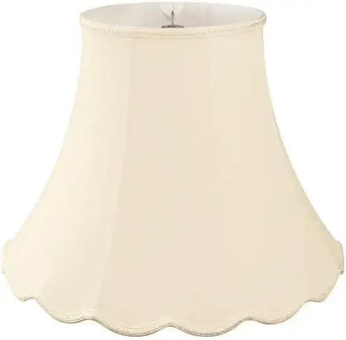 

Royal Designs Scalloped Bell Designer Lamp Shade, Beige, 4 x 8 x 7.25, Round Clip