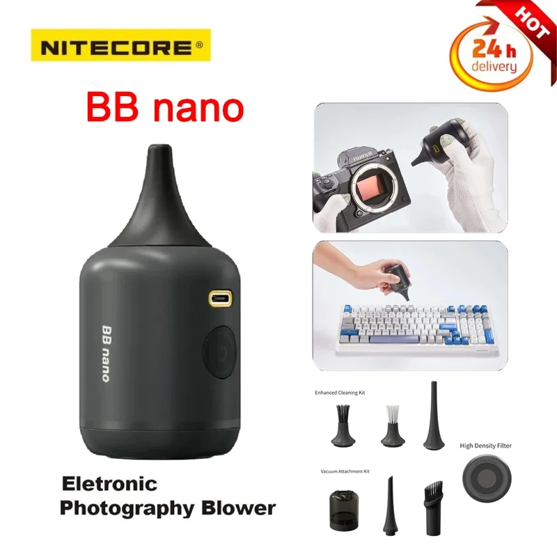 Nitecore BB nano Electronic BlowerBaby Photography Blower Multi Function Portable Air Blower for Camera Lens Cleaning Tool