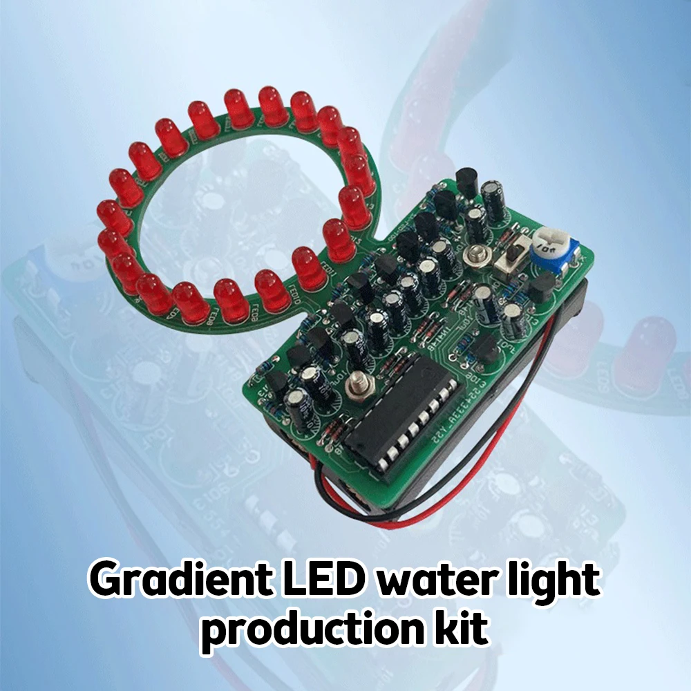 D4017 Ring Shaped Gradient LED Water Lamp DIY Electronic Kit Welding and Manufacturing Parts for Traning and Teaching