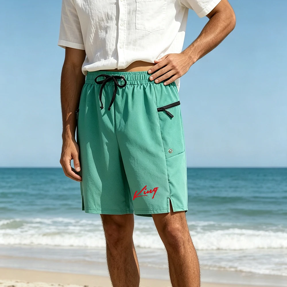 Men Casual Shorts Cursive King - Letter Tray Desk 评论和价格