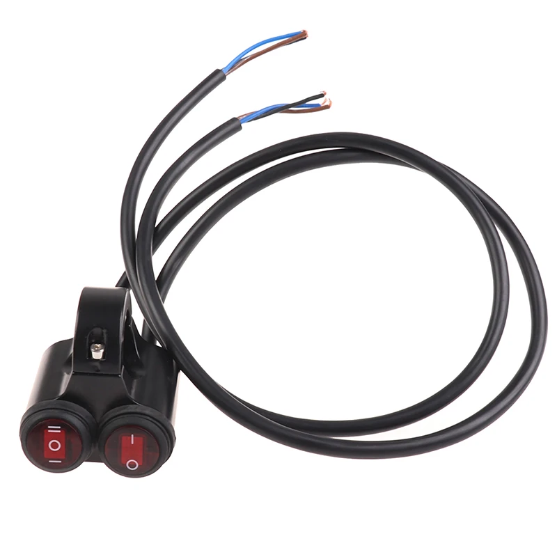 7/8\'\' 22mm Motorcycle Handlebar Headlight Fog Spot Light Dual On Off Switch 12V