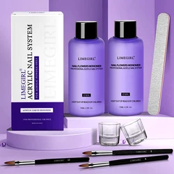 LIMEGIRL 75ml Nail Acrylic Liquid Mono Brush Set Nail Art Decoration Manicure Kit Nails 3D Nail Tips DIY Sculpting Tool