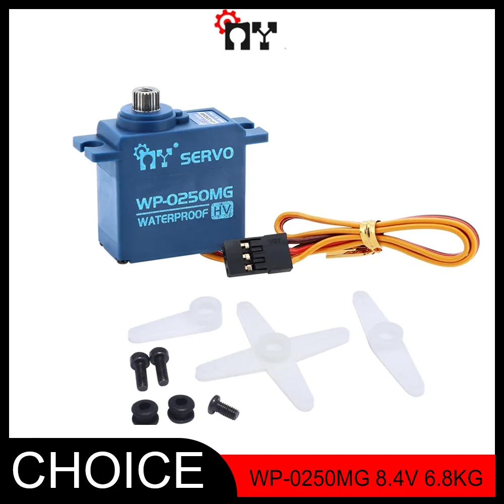 

MYServo WP-0250MG 8,4 В 6,8 кг Водонепроницаемый сервопривод небольшого размера с высоким крутящим моментом — для моделей радиоуправляемых автомобилей 1/16