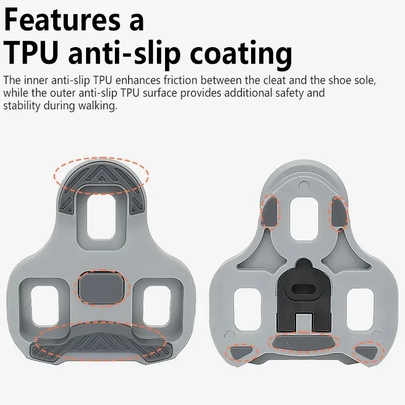 Rutschfeste TPU-Fahrradplatten Passend für LOOK KEO Pedale Rennrad-Schuhplatten Selbstverriegelnde Pedalplatten Zubehör – Detail 3