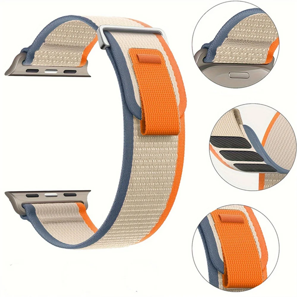 Nylon Trail Loop Armband für Apple Watch Ultra 2 Band 49mm 45mm 44/42mm 46mm 41mm Armband iWatch Series 11 10 9 8 7 6 5 SE Gurt