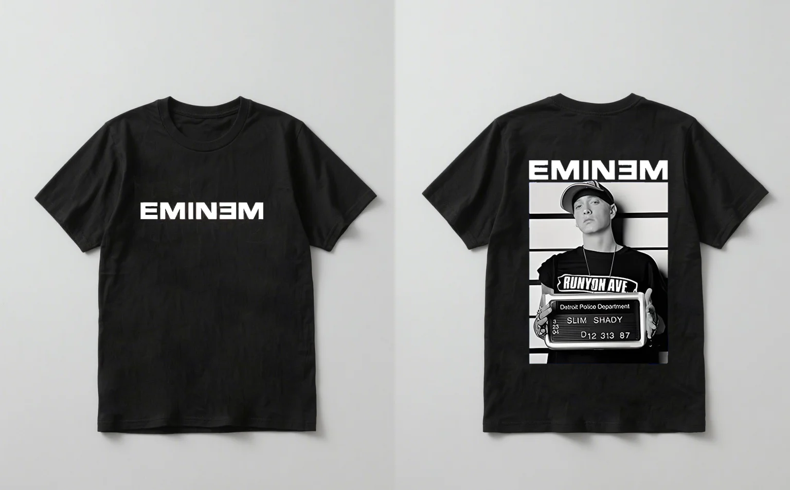 

2025 Новый модный повседневный унисекс с коротким рукавом и графическим принтом Eminem