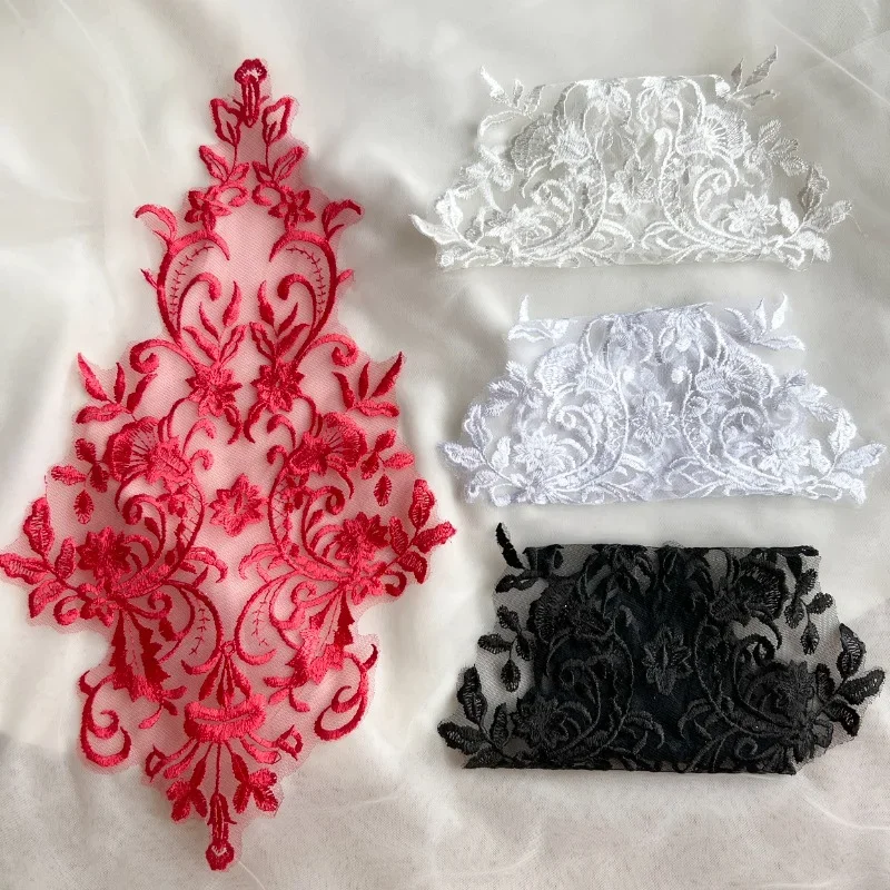 

2 Pieces, Four-color Flat Embroidery Flower Embroidery Lace Decal Handmade Wedding Dress Clothing Dress Decoration Accessories