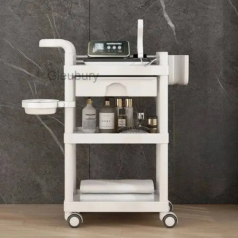 Salon Advanced Movable Trolley Tattoo Storage Minimalist Makeup Salon Trolley Hotel Commercial Furniture Carrello Attrezzi Lstc
