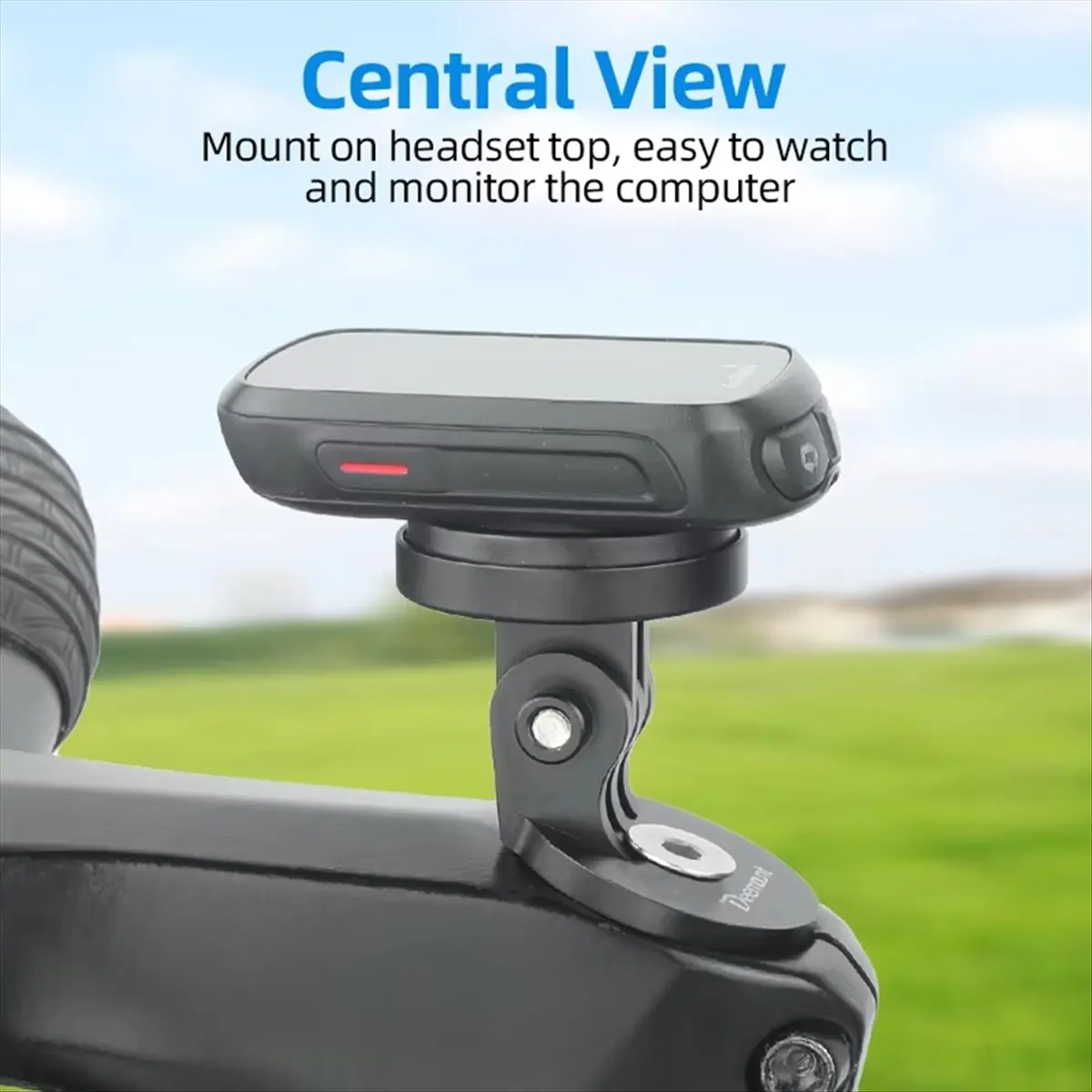 ABJV  Bicycle 28.6mm (1-1/8in) Headset Stand for Action Camera Bike Stem Top Cap Computer Bracket for
