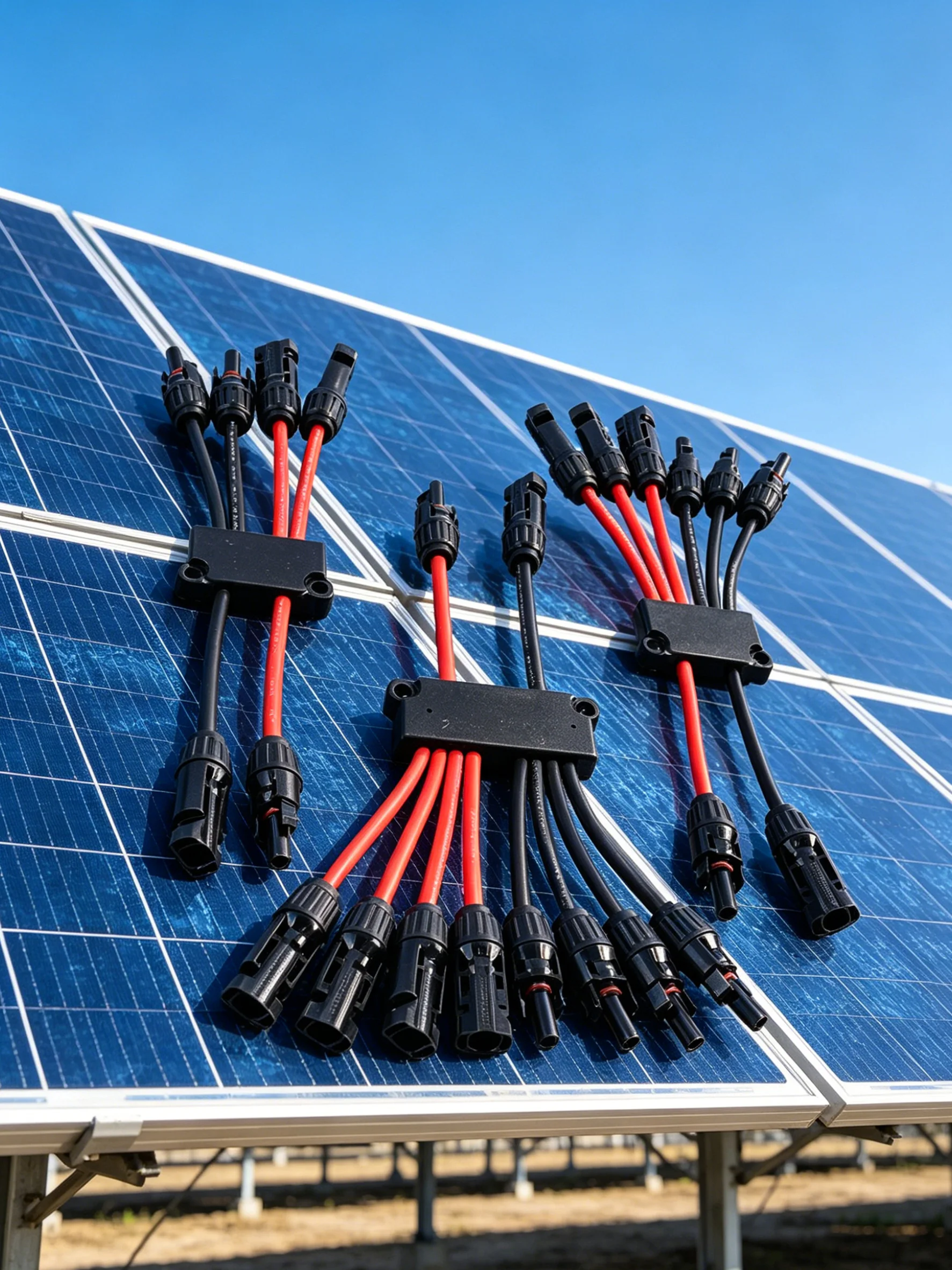 Solar-Parallelverbinder 2 zu 4/6/8 Y-Abzweig 10AWG Solarmodul-Abzweigverlängerung Solarkabel-Splitter für Parallelschaltung