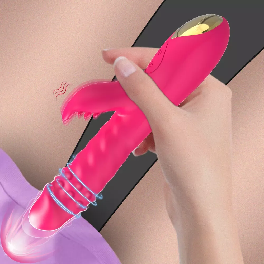 Rabbit Thrusting Vibrator for Women Clitoris G-Spot Stimulator Come and Go Vagina Vibrator Female Masturbator Sex Toy for Women