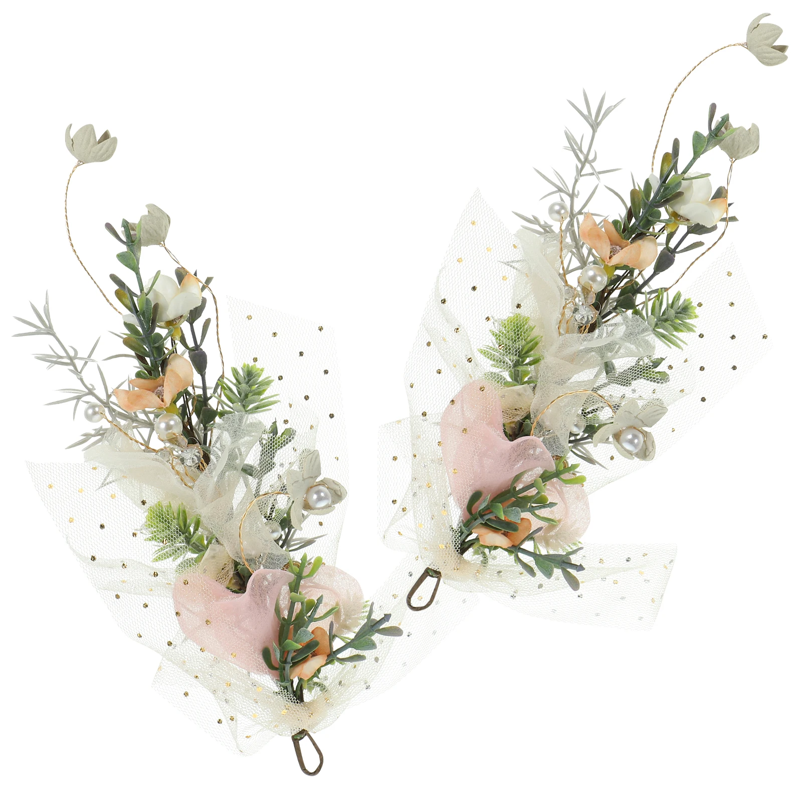 

2pcs Earring Set Women Bride Vine Bridal Hair Bride Headpieces For Wedding Accessories Wedding Headdress Bridesmaid Hair Vine