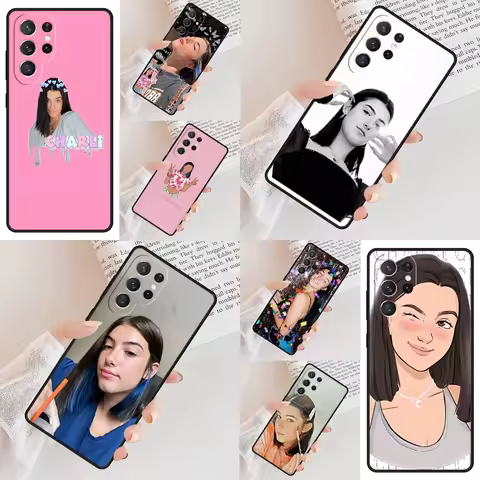 Charli D'amelio Aesthetic Phone Case For Samsung Galaxy S24 S23 S22 S21 Ultra S10 Note 10 Pro S20 Plus FE S9 S8 Cover