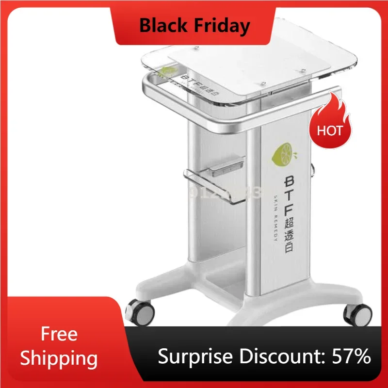 Beauty Aesthetic Cart Acrylic Small Bubble Shelf Base Dental Clinic B Ultrasound Medical Beauty Cart Enlarge