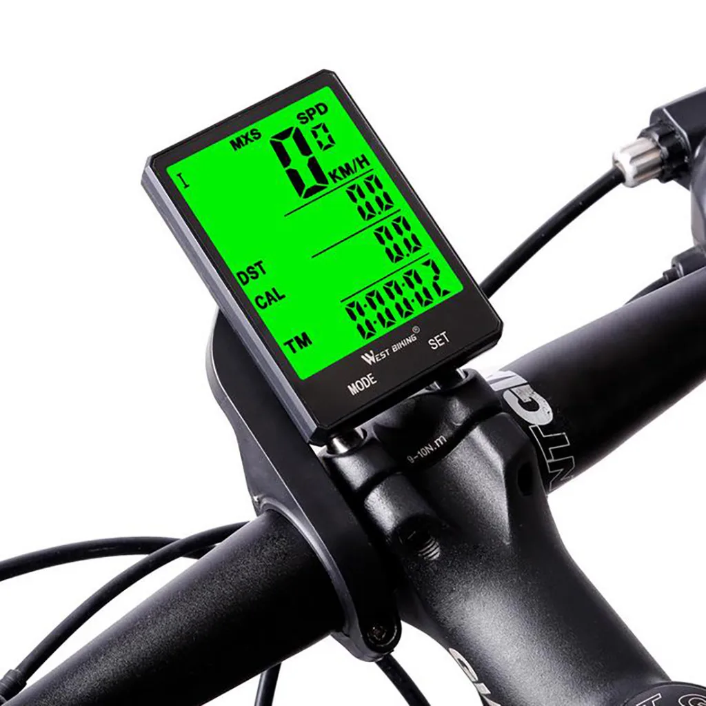 

Wireless Bicycle Counter Large Screen Bike Computer Odometer With Backlight Waterproof Cyclocomputer Mtb Road Bike Speedometer