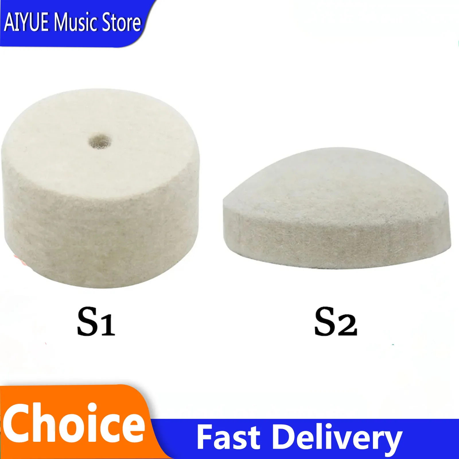 IRIN Wool Felt Pad Bass Jazz Drum Foot Beaters Hammerhead Drum Pedal Mallet Head Replacement Percussion Instrument Accessory