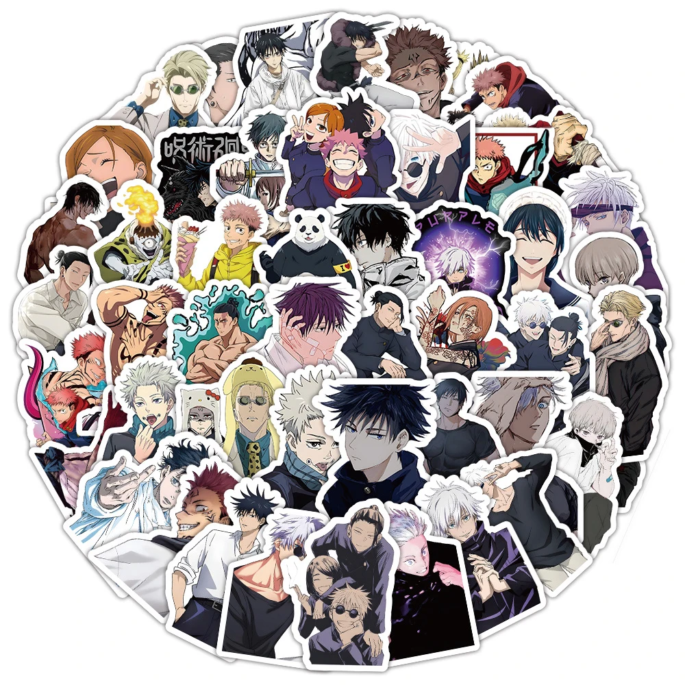 

10/30/50/100PCS Cool Anime Jujutsu Kaisen Stickers Cartoon Graffiti Decals for Kids Toy DIY Phone Notebook Guitar Vinyl Sticker