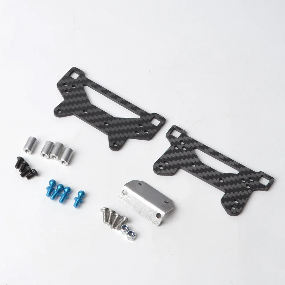 Carbon Fiber Front Rear Shock Tower/Damper Stay for Tamiya TA02 TA02W TA02S TA02SW