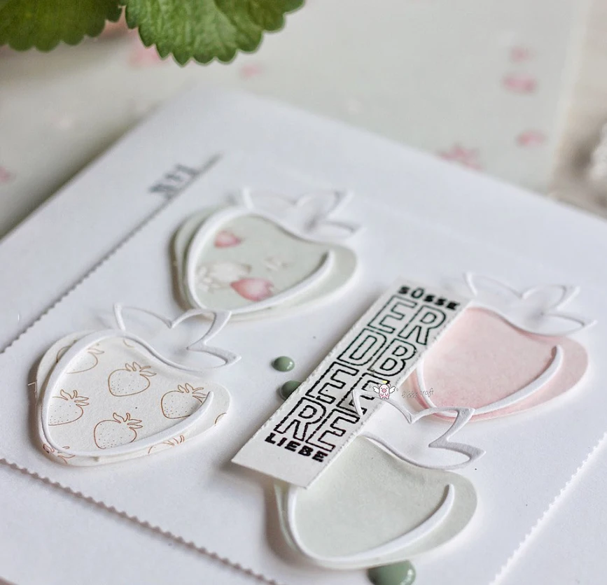 Mmao Craft metal cutting dies cut die mold Love Heart Strawberry Scrapbook paper craft knife mould blade punch stencils dies