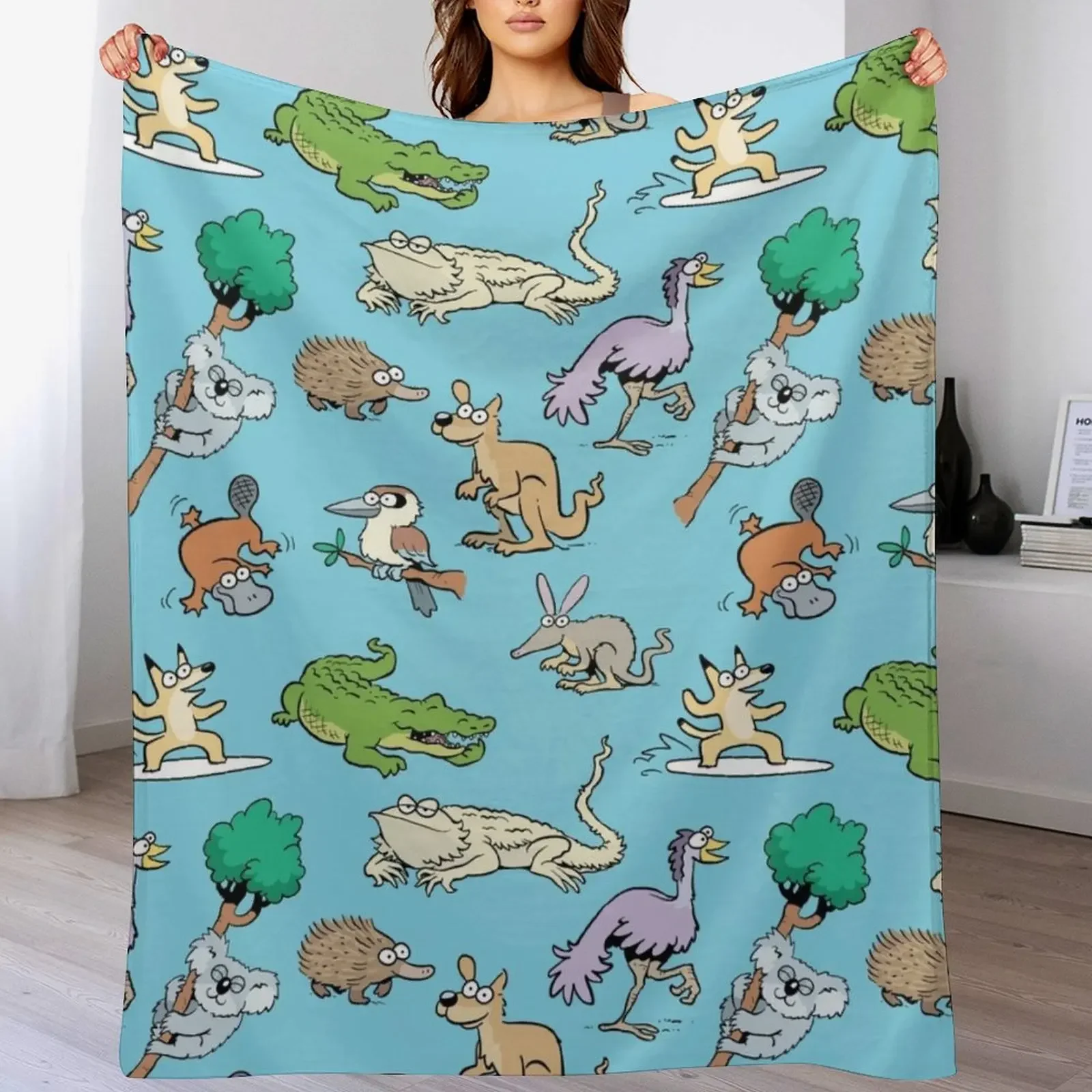 

Australian Animals Throw Blanket No Pilling Soft Warm Blanket for Bed