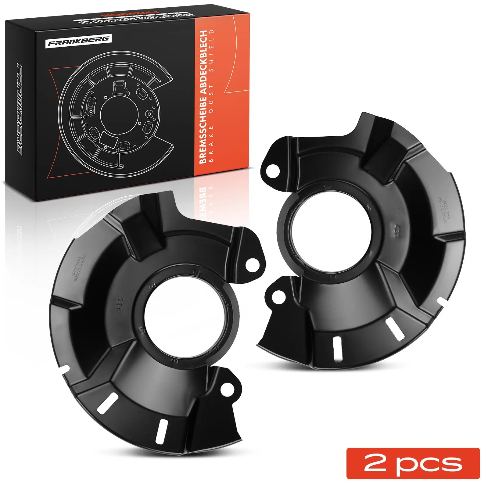 Frankberg 2x Anker plaatwerk Remschijf Vooras Aan beide zijden voor KIA Rio III UB Hyundai Accent Bj vanaf 2010 11503 517551 R000 11504