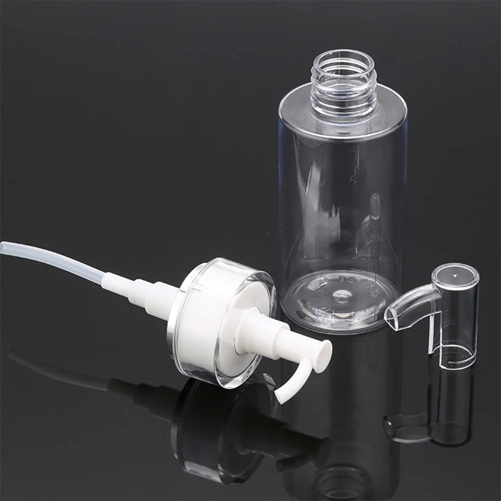 

3pcs Acrylic Empty Pump Bottle Portable Refillable Travel Dispenser For Makeup Lotion Cream Water Leakproof Container