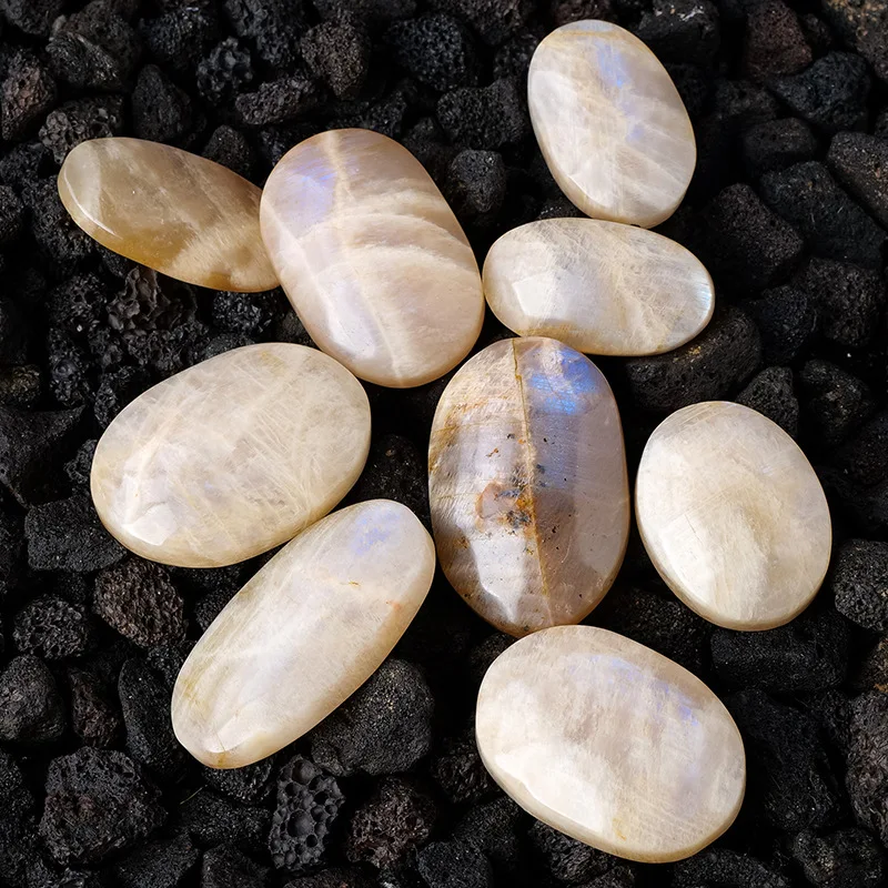 Natural Crystal Moonstone, Rough Stone Polished Semi-precious Stone Hot, Fish Tank Decorative Ornament