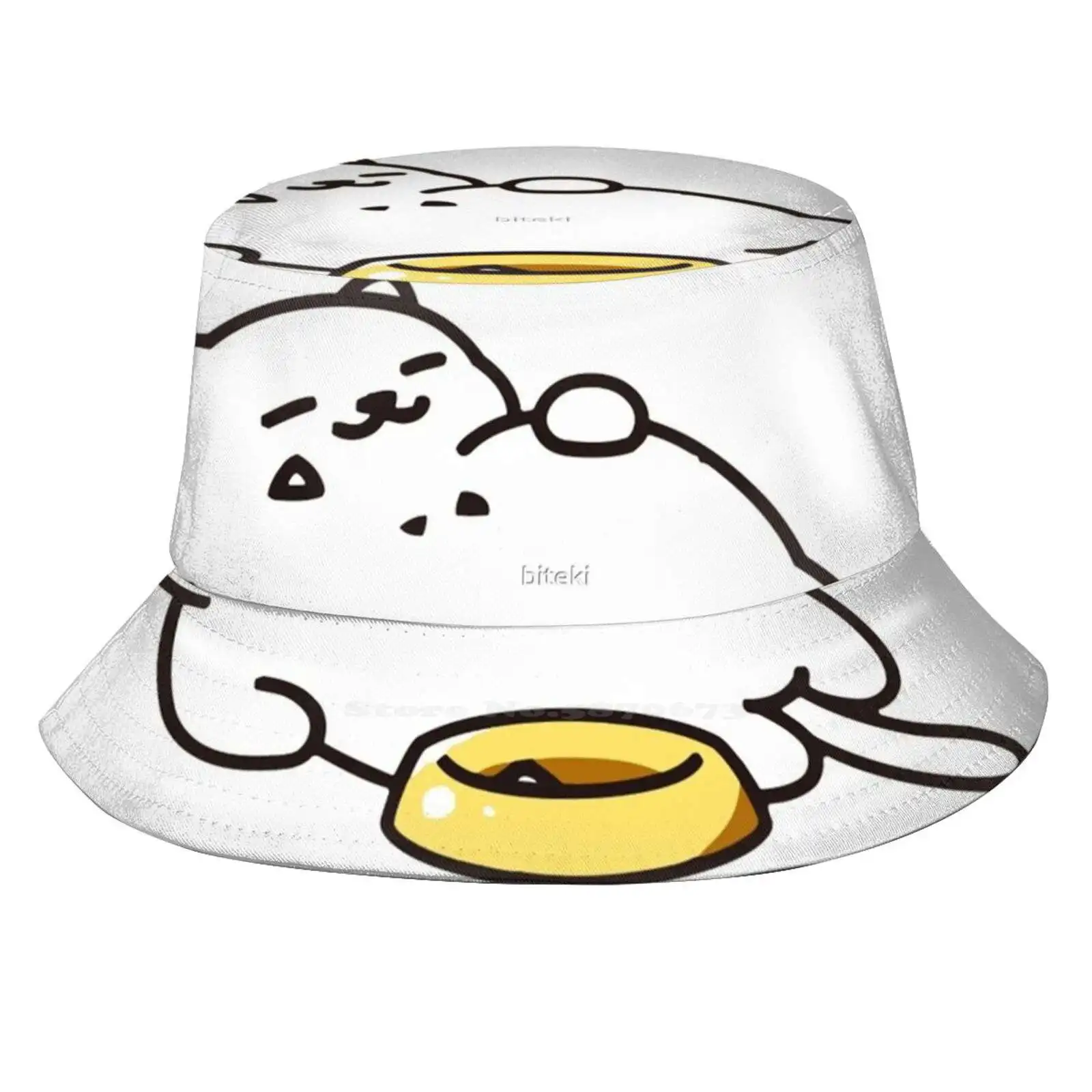 Neko Atsume - Tubbs Cat Bucket Hat Beach Tourism Hats Breathable Sun Cap Tubbs Cat Kittens Kawaii Cute Fluffy Cats Neko Atsume